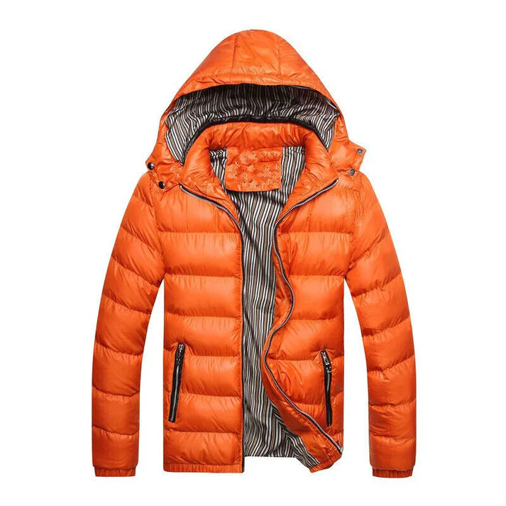 Levoire | Veste Longue À Manches Avec Capuche Et Poches Orange