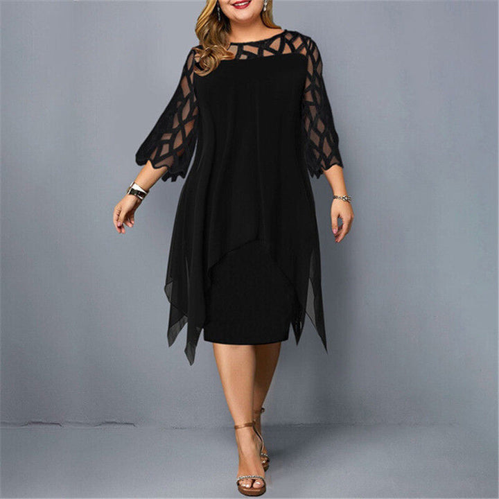 Levoire | Robe Midi Grande Taille Pour Femmes Noir