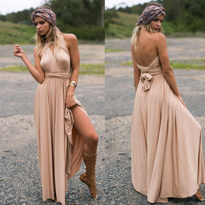 Levoire | Chic Facilement Robe D'Été Portefeuille Champagne