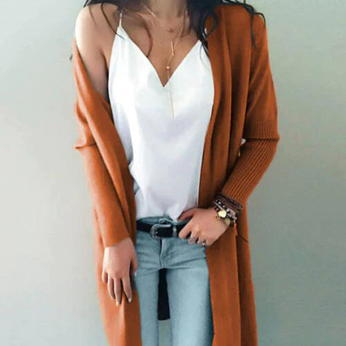Levoire | Doux Pull Long En Tricot rouillé