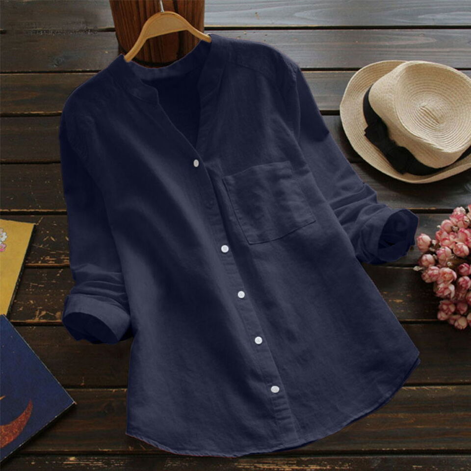 Levoire | Femme Décontractée Blouse Bleu