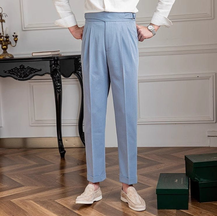 Levoire | Pantalon Classique À Coupe Droite Bleu doux