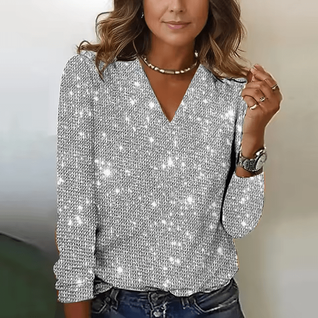 Levoire | Haut élégant avec paillettes, pull femme, gilet