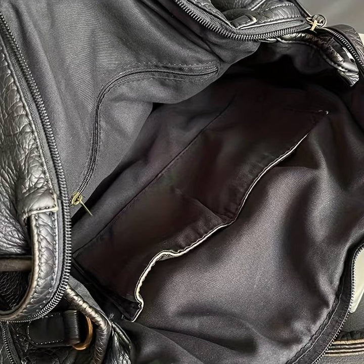 Levoire | Sac À Bandoulière Rétro Noir En Cuir