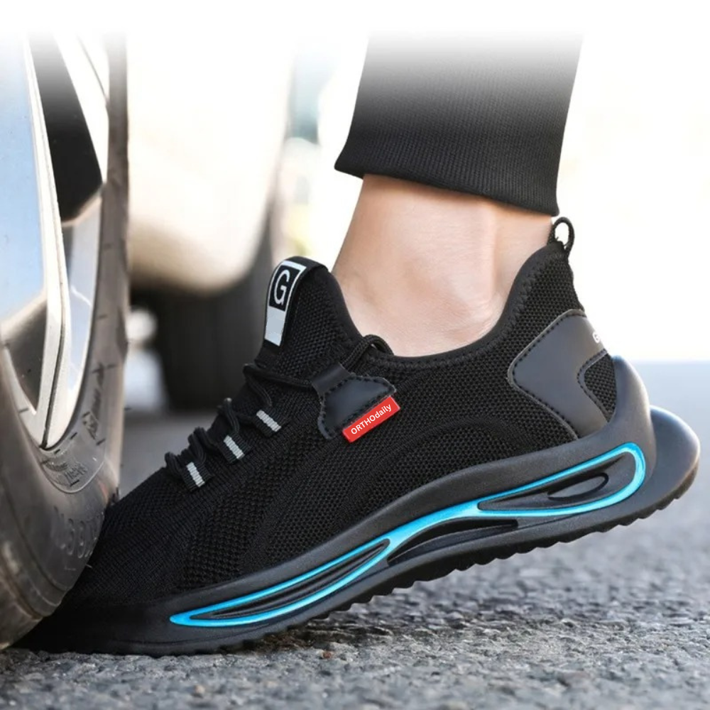 Levoire | Chaussures De Sécurité Orthopédiques En Acier Noir-Bleu
