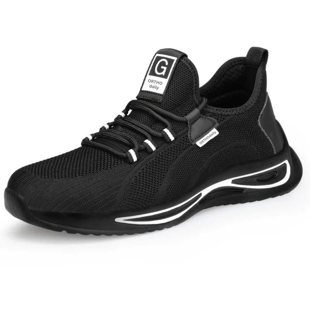 Levoire | Chaussures De Sécurité Orthopédiques En Acier Noir et blanc