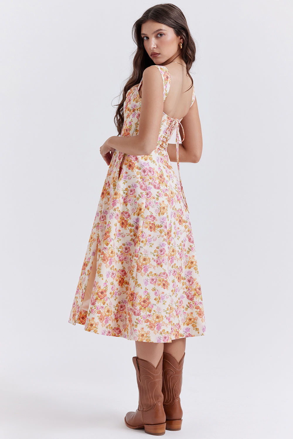 Levoire | Robe Midi À Fleurs Pour Femmes