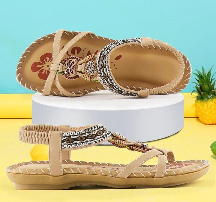 Levoire | Sandales Orthopédiques Strass Beige