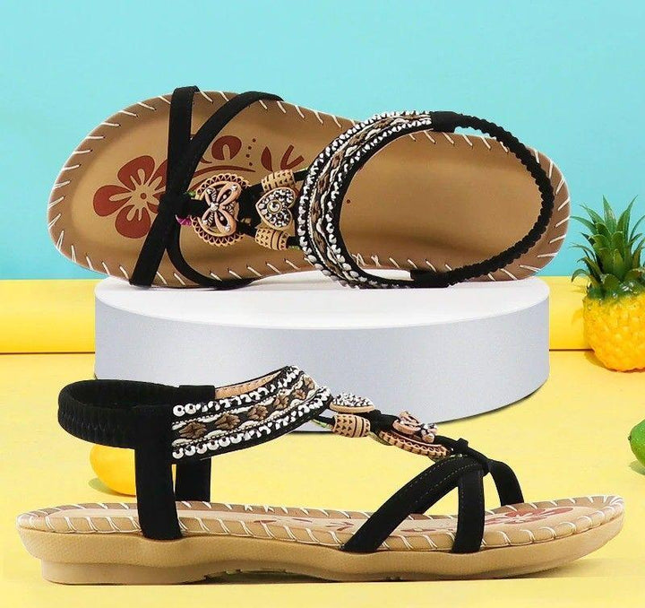 Levoire | Sandales Orthopédiques Strass Noir