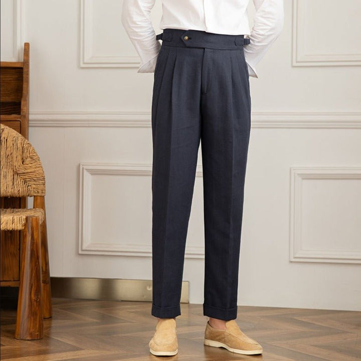 Levoire | Pantalon En Lin Couleur Naturelle Pour Des Looks Décontractés