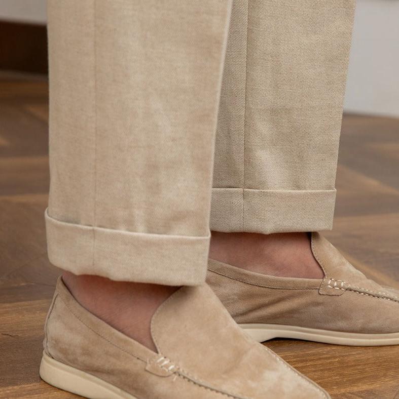 Levoire | Pantalon En Lin Couleur Naturelle Pour Des Looks Décontractés