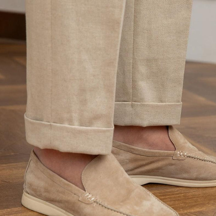 Levoire | Pantalon En Lin Couleur Naturelle Pour Des Looks Décontractés