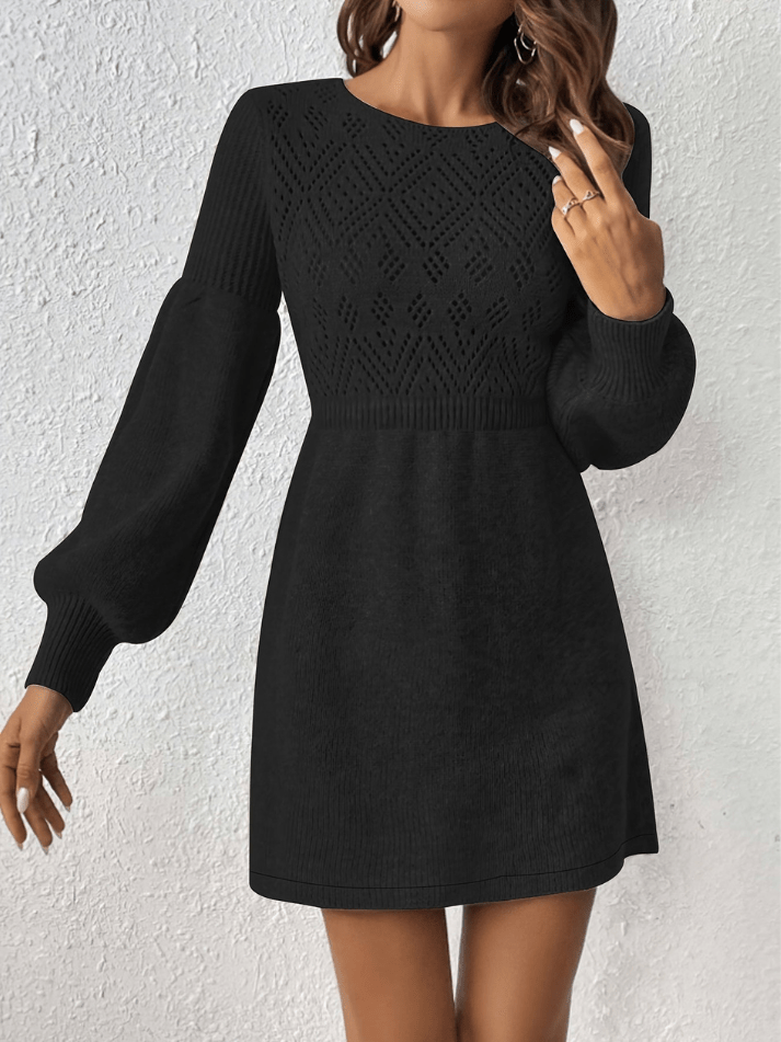 Levoire | Élégant Robe Broderie Femme Pour Occasions Formelles Noir