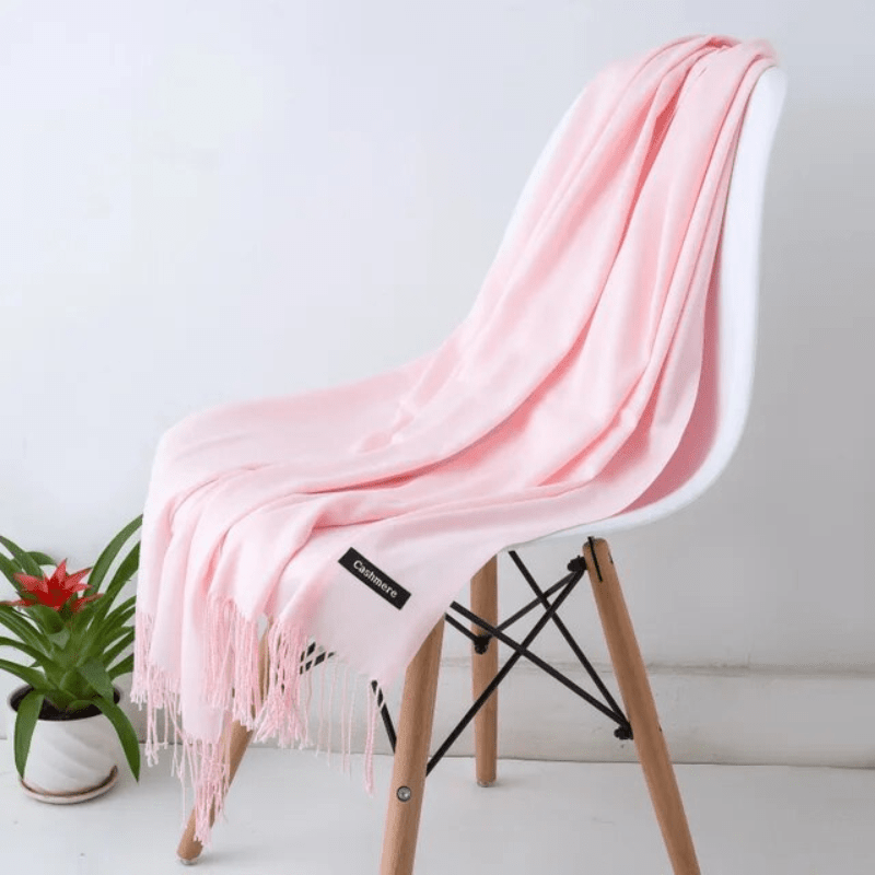 Levoire | Écharpe Femme Chaude Texture Douce Et Éclat Élégant Rosa clair