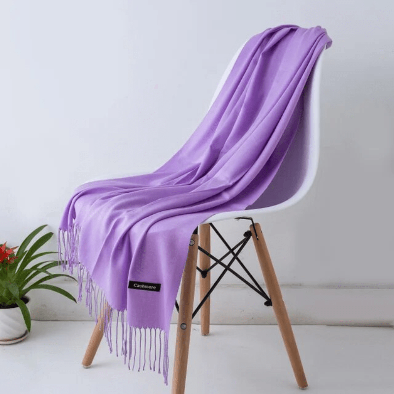 Levoire | Écharpe Femme Chaude Texture Douce Et Éclat Élégant Lilas