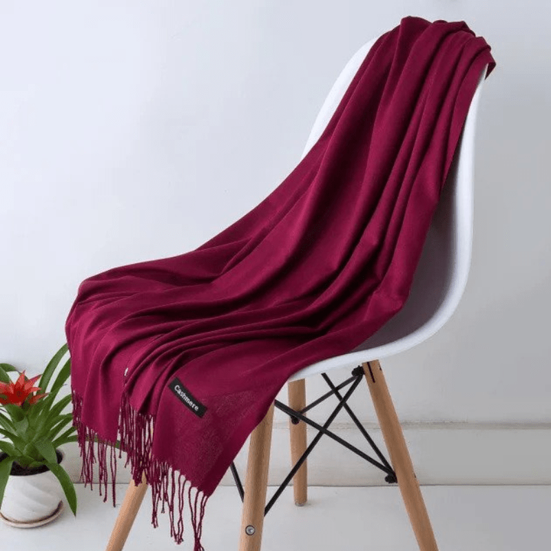 Levoire | Écharpe Femme Chaude Texture Douce Et Éclat Élégant Bordeaux