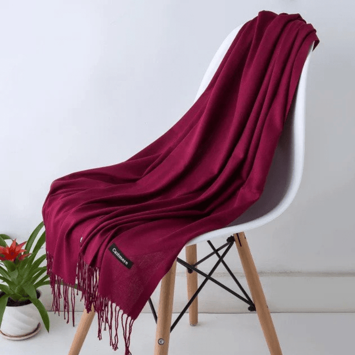 Levoire | Écharpe Femme Chaude Texture Douce Et Éclat Élégant Bordeaux