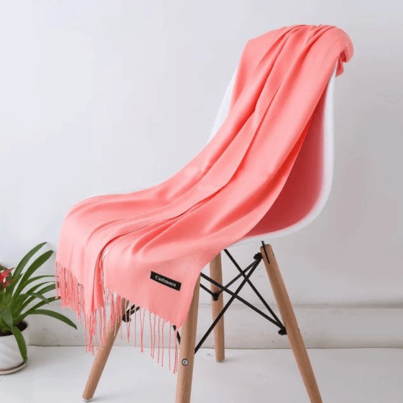 Levoire | Écharpe Femme Chaude Texture Douce Et Éclat Élégant Orange Rosa