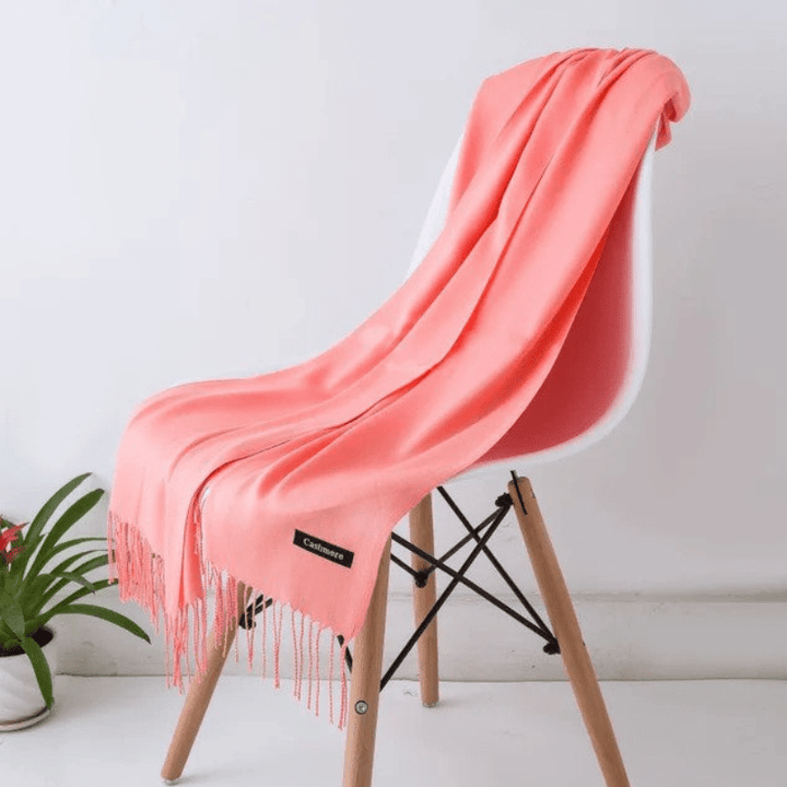 Levoire | Écharpe Femme Chaude Texture Douce Et Éclat Élégant Orange Rosa