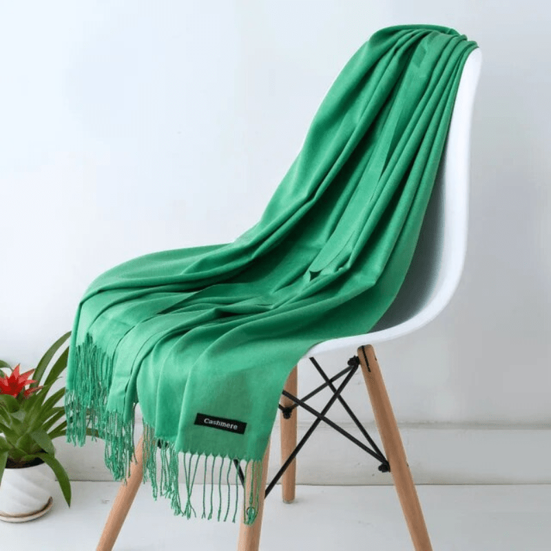 Levoire | Écharpe Femme Chaude Texture Douce Et Éclat Élégant Vert