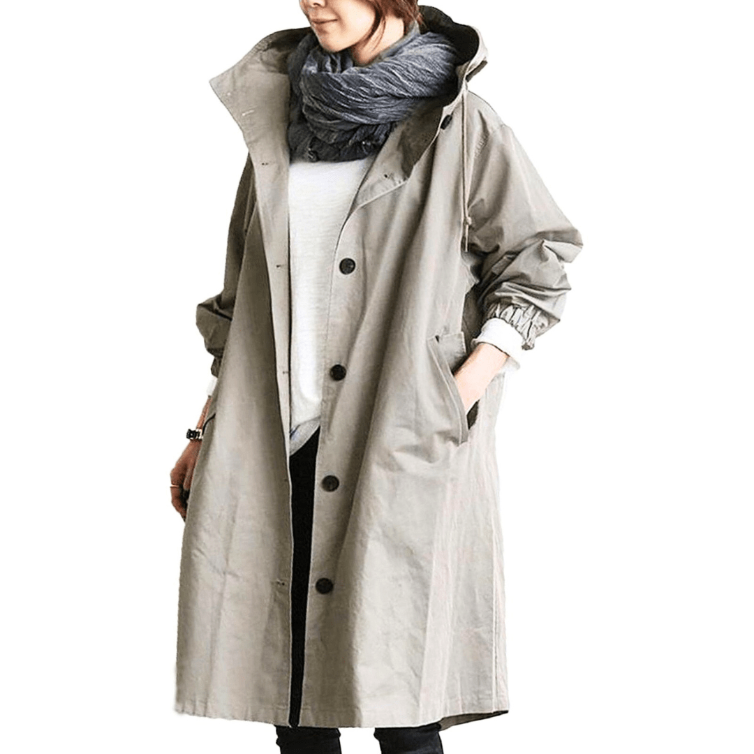 Levoire | Veste Femme Longue Imperméable Gris
