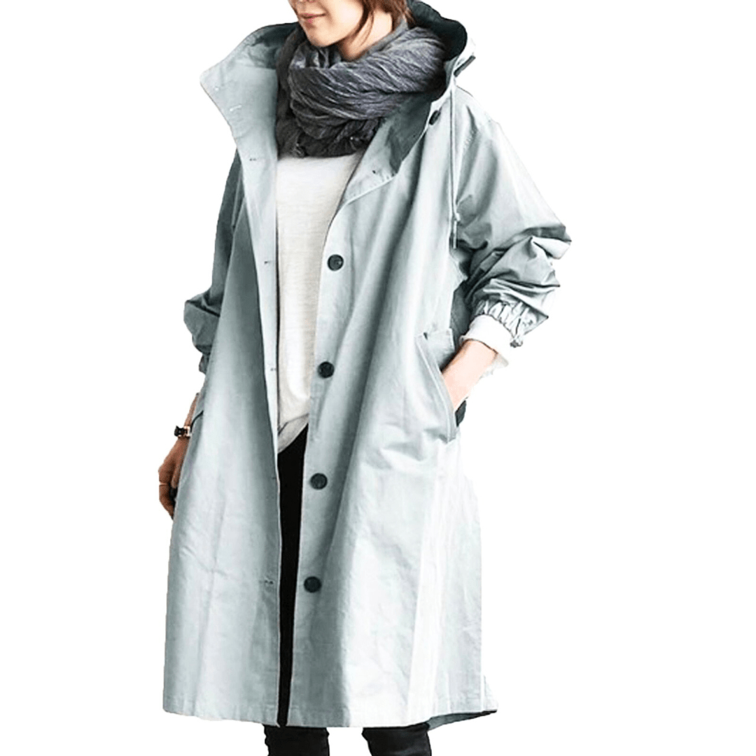 Levoire | Veste Femme Longue Imperméable Bleu ciel