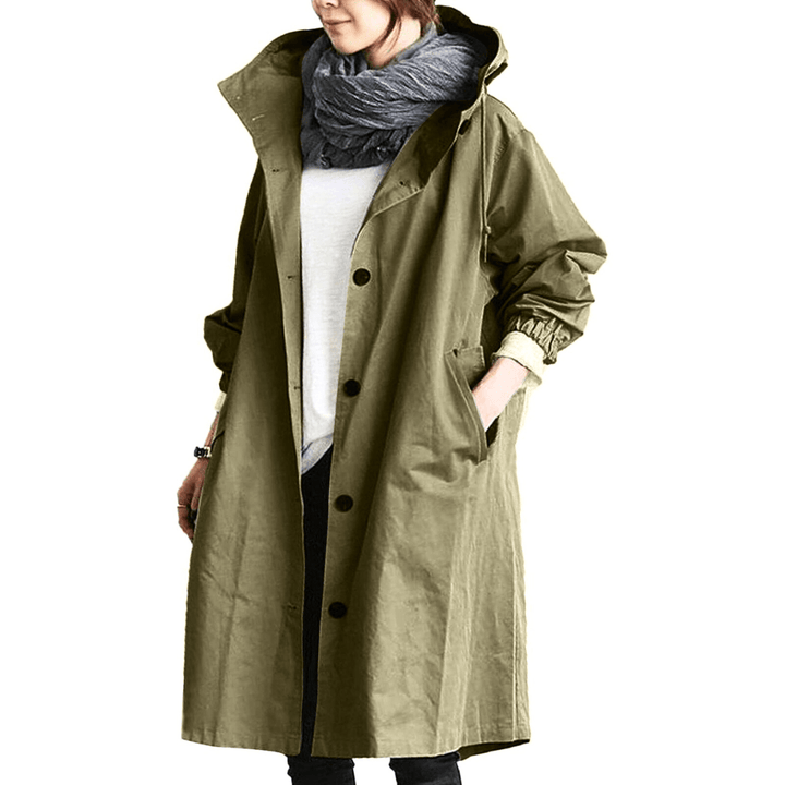 Levoire | Veste Femme Longue Imperméable vert olive