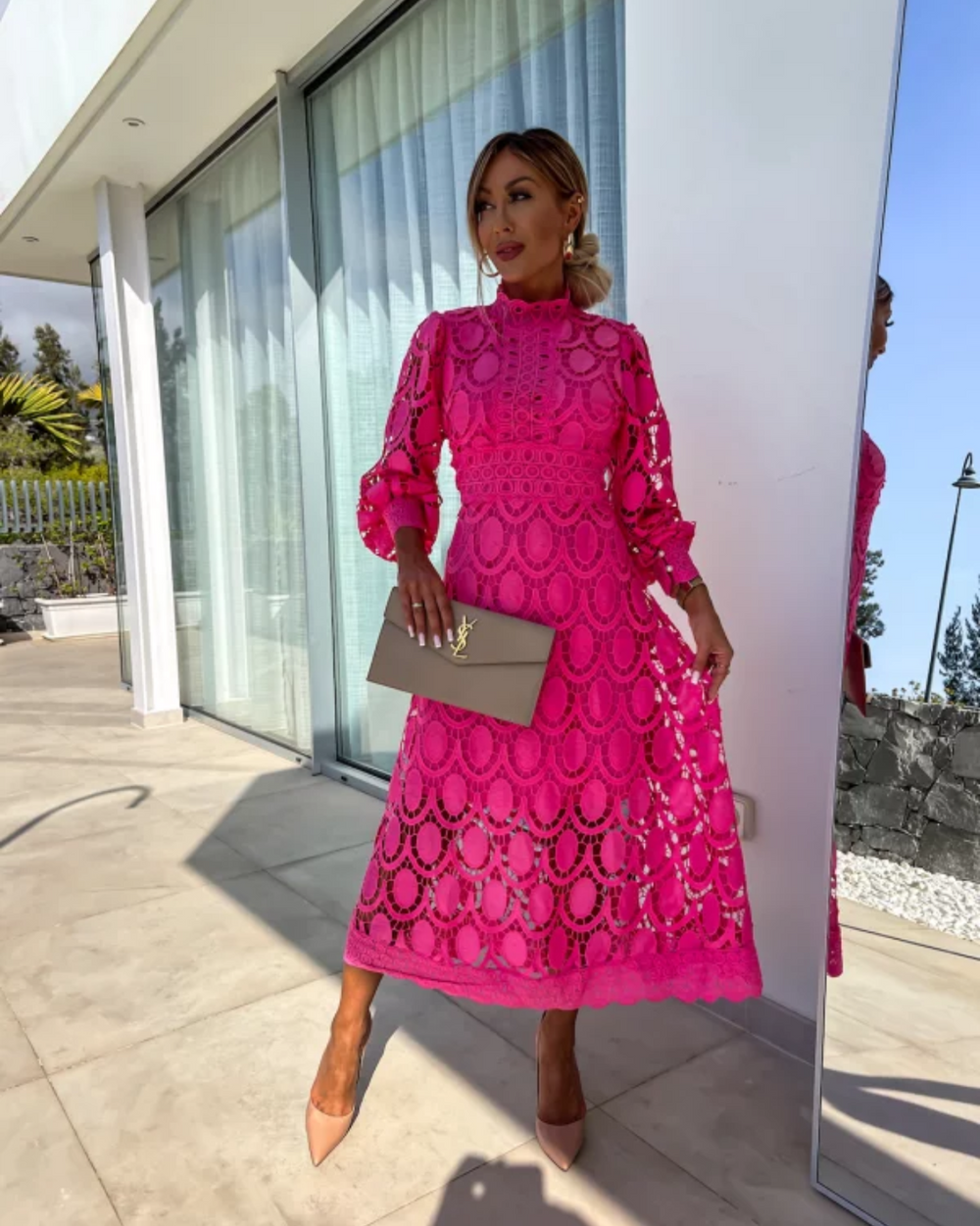 Levoire | Robe d'été pour femmes longue Fuchsia