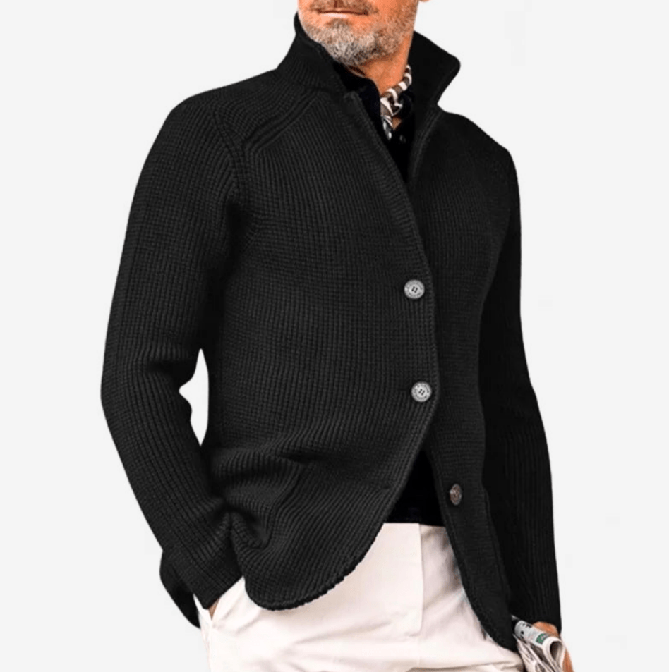 Levoire | Gilet Luxe Boutons Homme Noir