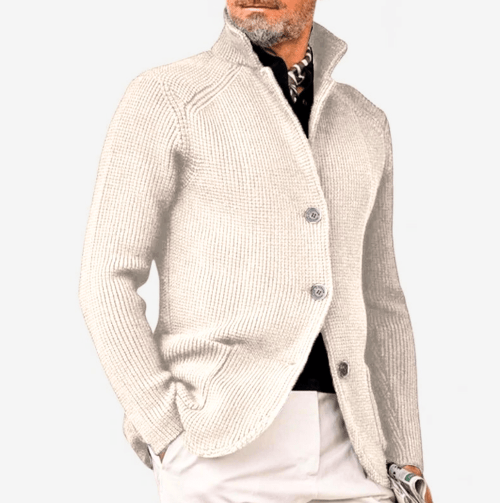Levoire | Gilet Luxe Boutons Homme Crème