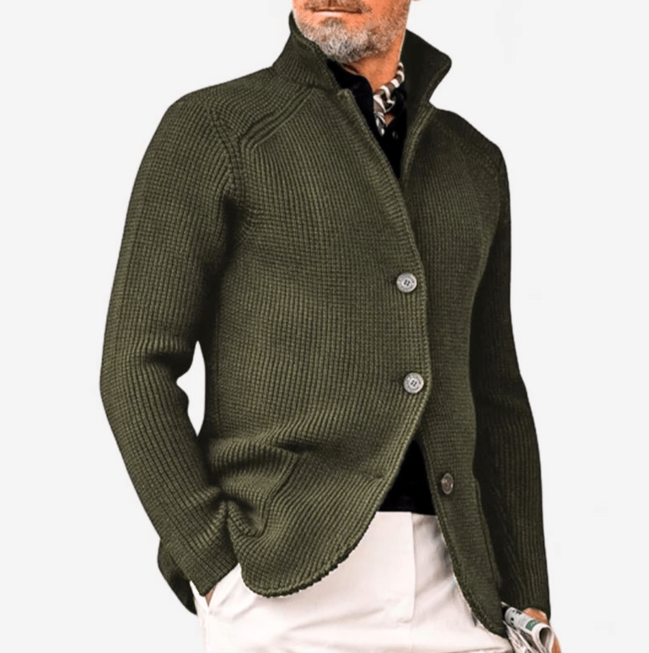 Levoire | Gilet Luxe Boutons Homme Vert