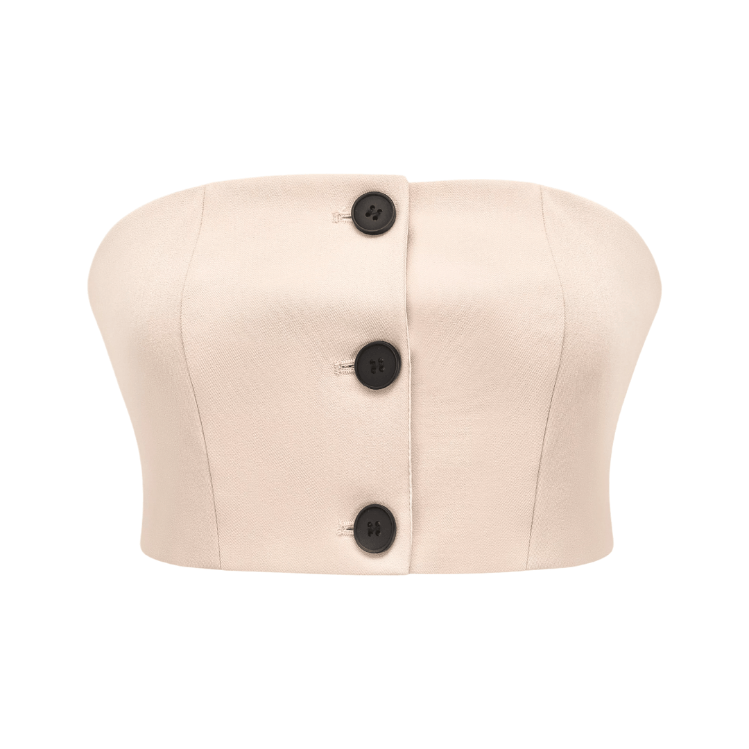 Levoire | Détail Bouton Crop Top