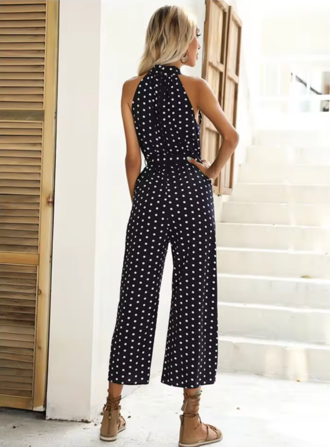 Levoire | Combinaison Avec Des Pois Et Col Halter