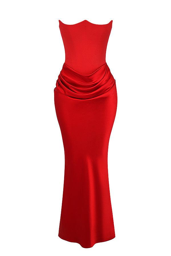 Levoire | Élégantes Sans Paule Corset Maxi Robe