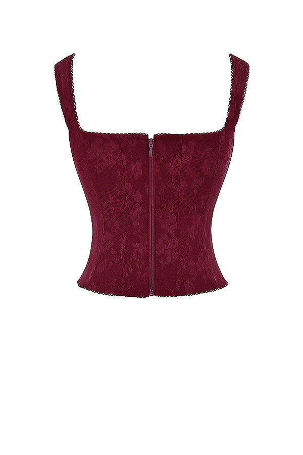 Levoire | Merlot Lacet De Chaussure Corset Chemise