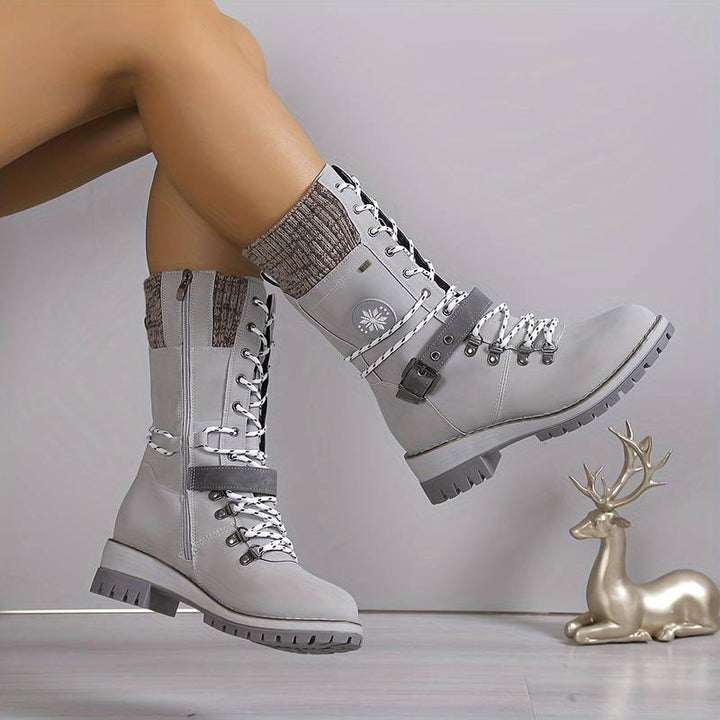 Levoire | Glissement Latéral Sans Accroc Lacets Chaussures Mi-Hautes Gris