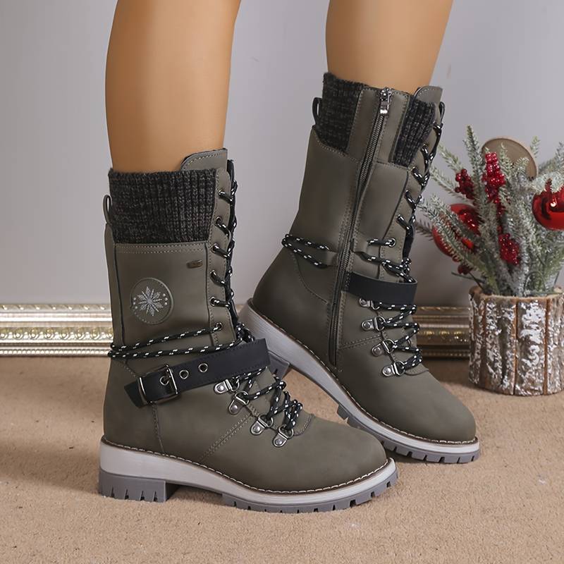 Levoire | Glissement Latéral Sans Accroc Lacets Chaussures Mi-Hautes Vert