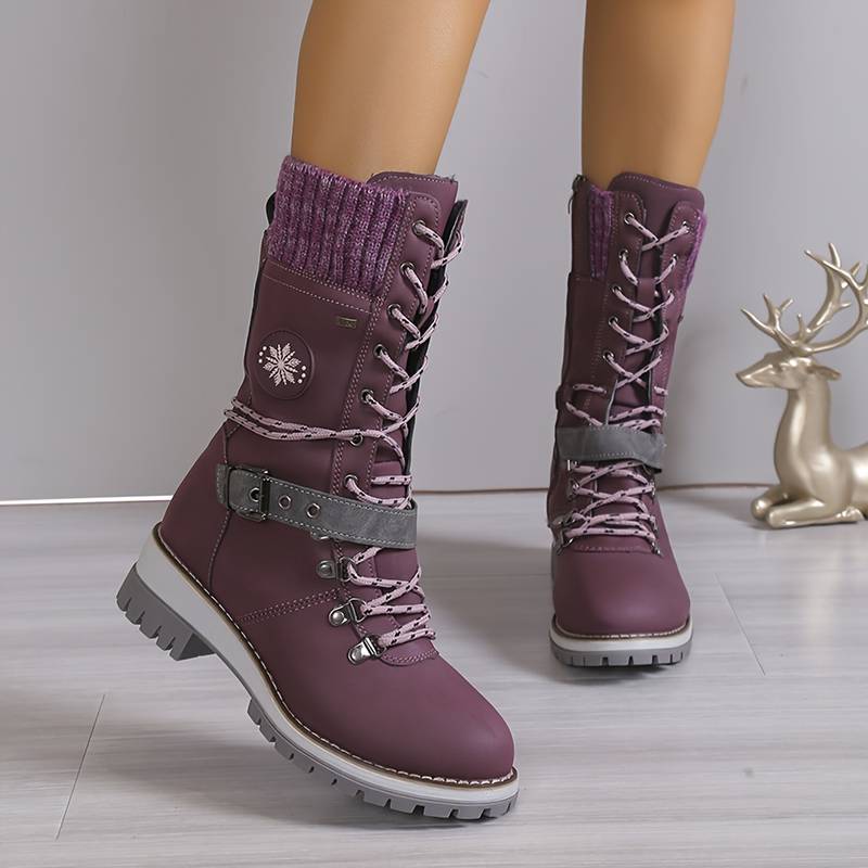 Levoire | Glissement Latéral Sans Accroc Lacets Chaussures Mi-Hautes Lilla