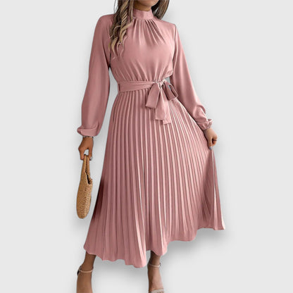 Levoire | Robe Midi À Taille Cintrée Et Évasée Rosa