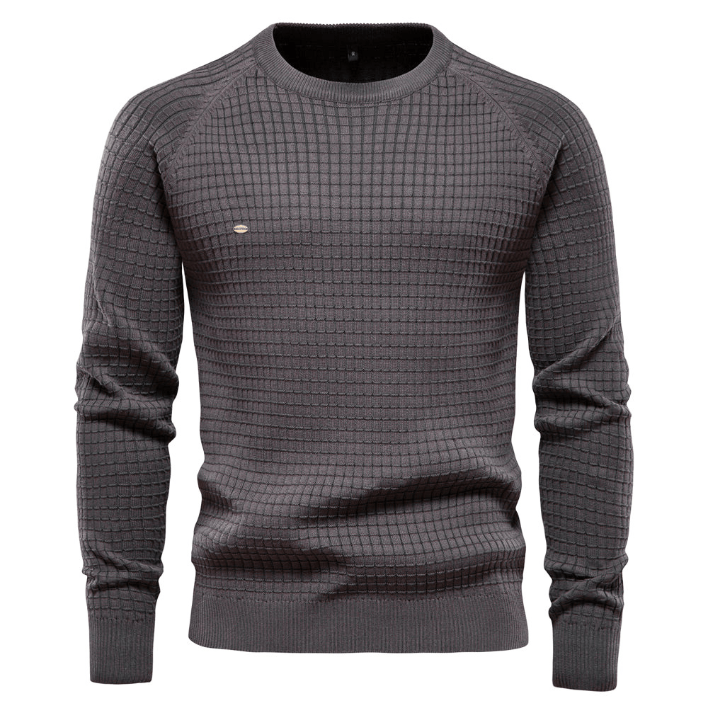 Levoire | Pull pour homme Pull classique à col rond Confortable & Chaud Gris Foncé