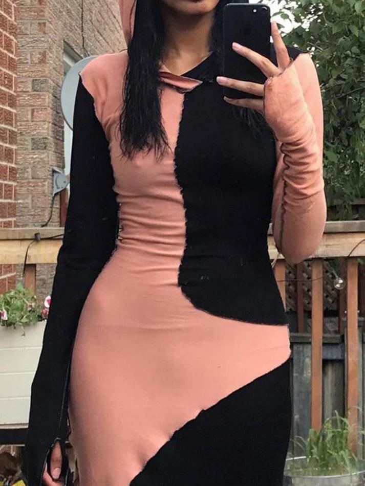 Levoire | Détail De Couture Robe Max À Capuche Rosa