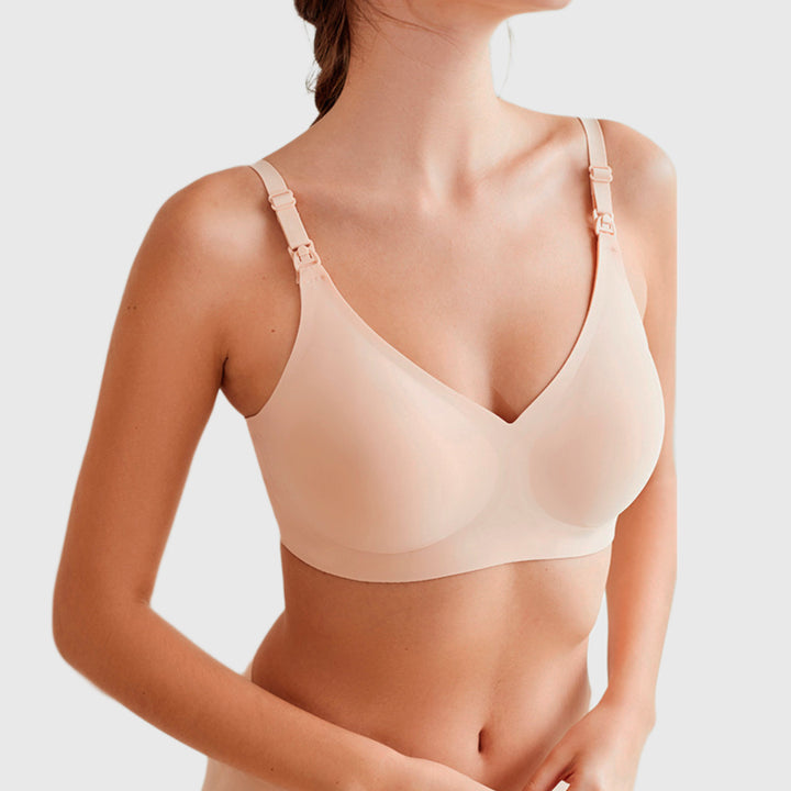 Levoire | Gilet D’Allaitement Doux Avec Des Bonnets Retournables Pour Femmes Amy Nude