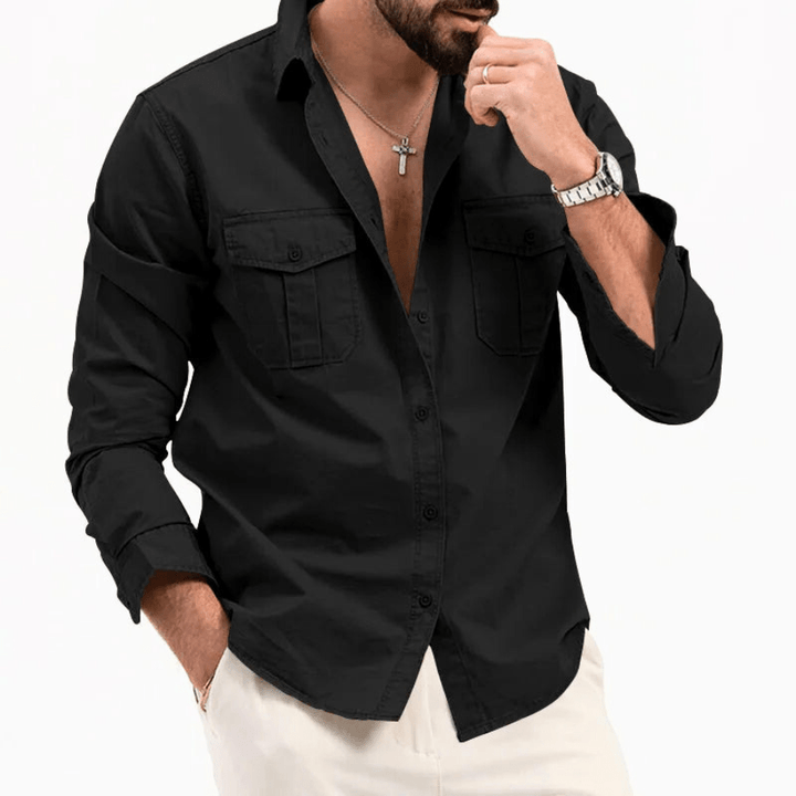 Levoire | Chemise Décontractée Été Homme Noir
