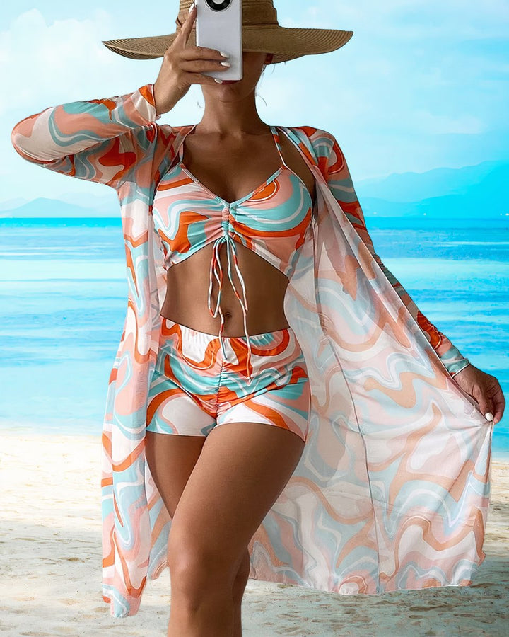Levoire | Ensemble De Maillot De Bain Trois Pièces Orange