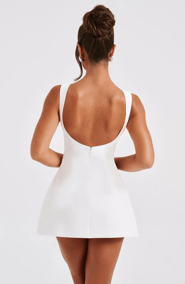 Levoire | Robe Mini Femme Sans Manches et Design Dos Nu