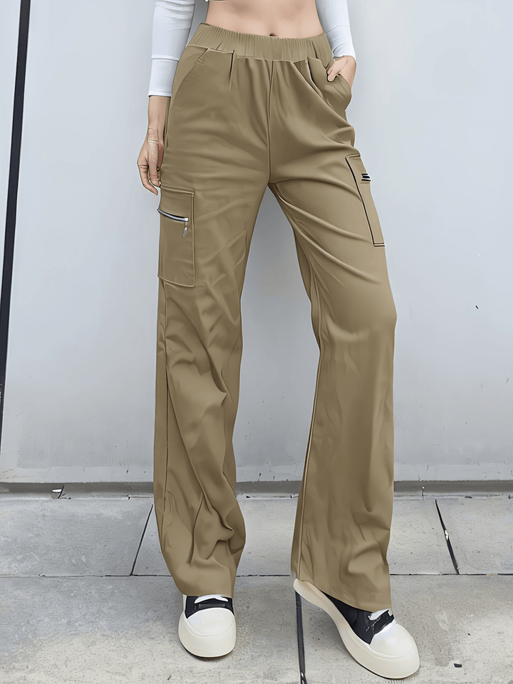 Levoire | Pantalon cargo femme à jambe droite Kaki
