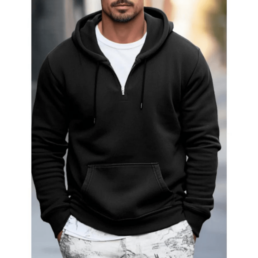 Levoire | Pulls à capuche pour hommes élégants et confortables Tissu doux Usage quotidien Noir