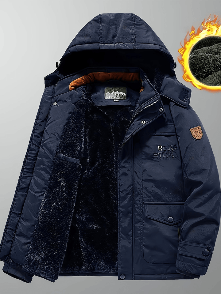 Levoire | Veste pour hommes coupe-vent avec isolation chaude Bleu marine