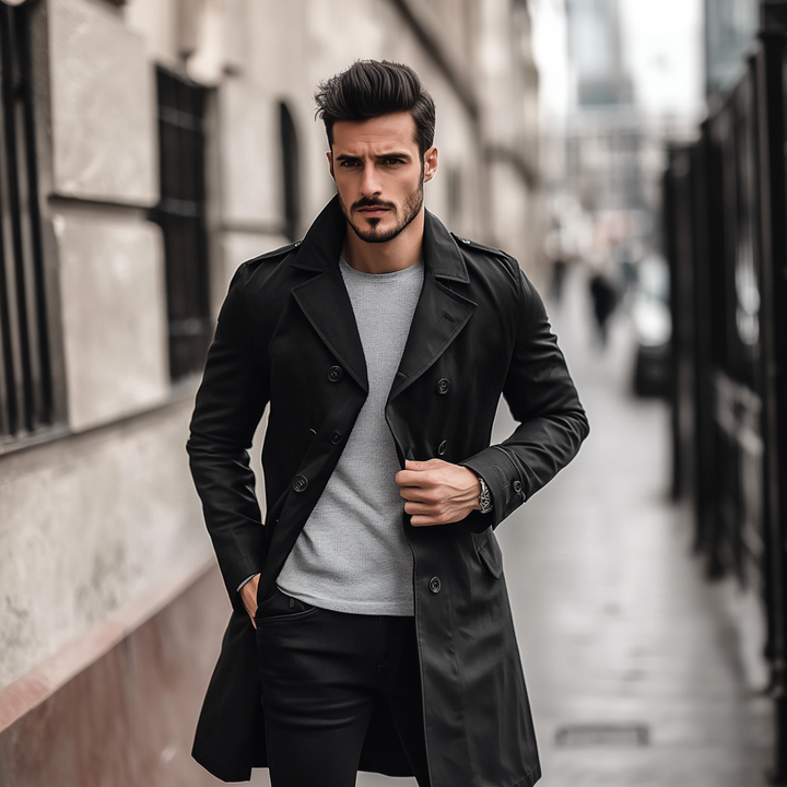 Levoire | Manteau Long Classique Noir