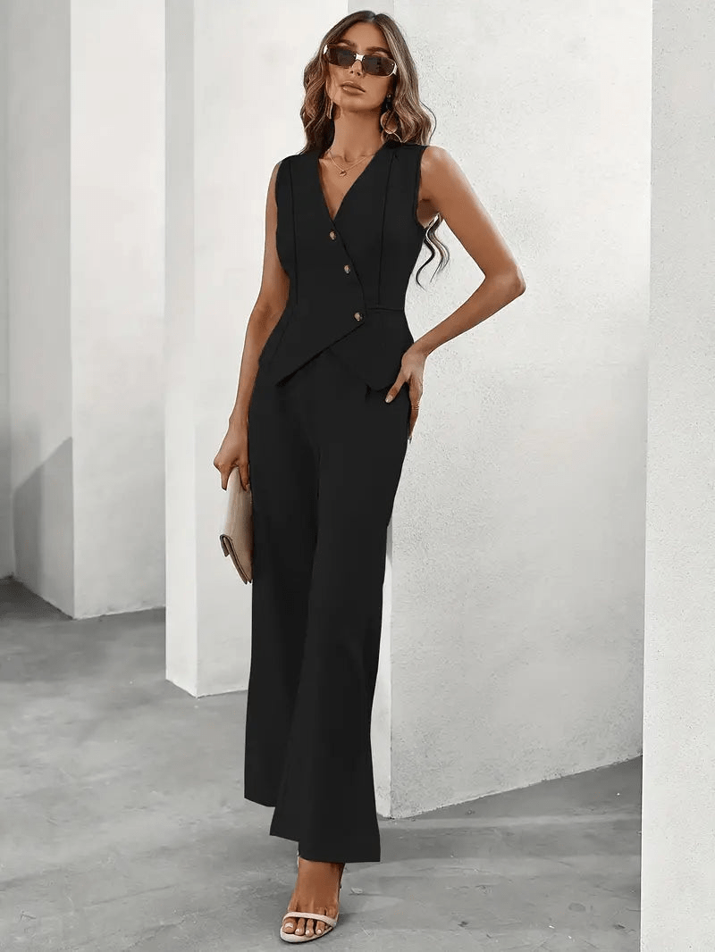 Levoire | Ensemble de combinaisons élégantes pour toutes les occasions Costume pour femmes Noir